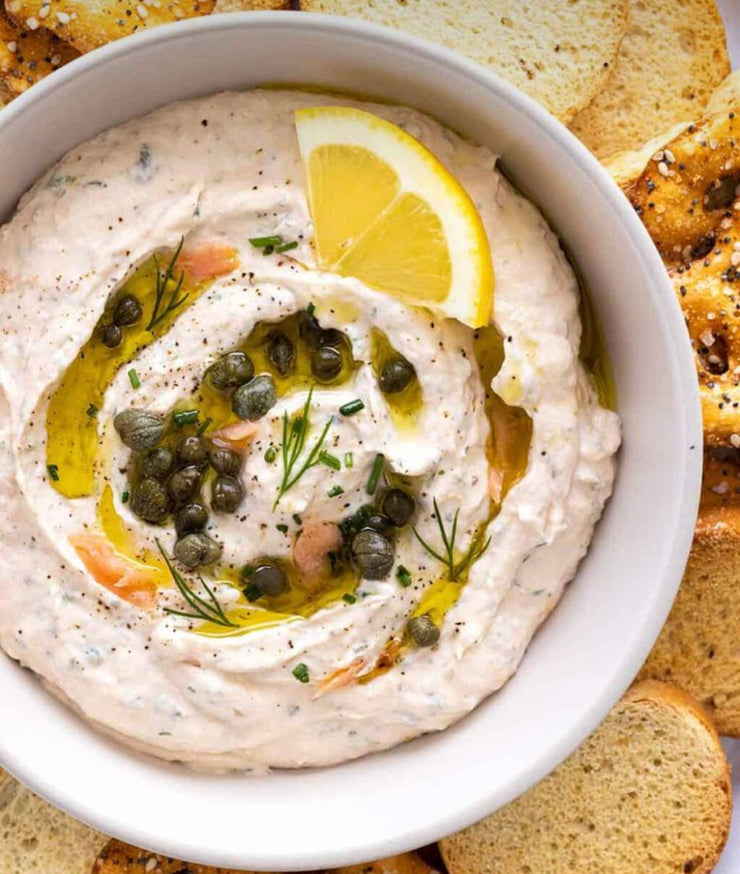 Hot Honey Smoked Salmon Dip