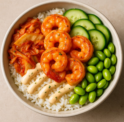 Ginger Shrimp Kimchi Bowl