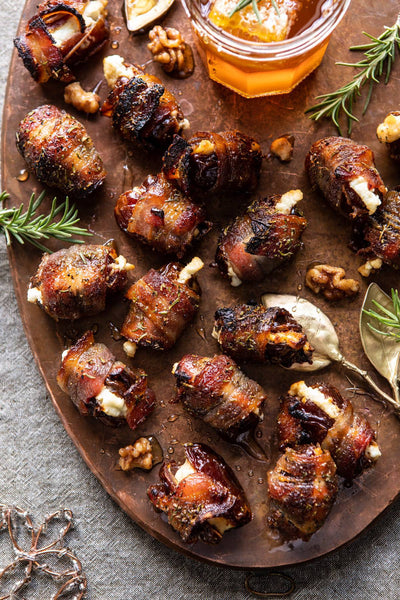 Bacon Wrapped Goat Cheese Dates