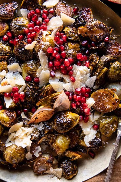 Roasted Brussels Sprouts with Fig, Balsamic & Pomegranate Salad