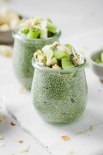 Chia Pudding - Matcha with Kiwi & Coconut
