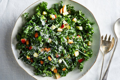 Kale Salad with Apples and Cheddar
